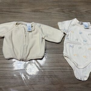 Gymboree Scottie dog sweater + One Piece Set 0 - 3 months